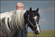 Specialist in Colour - Double homozygous black tobiano APHA/PtHA stallion